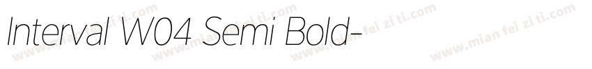 Interval W04 Semi Bold字体转换
